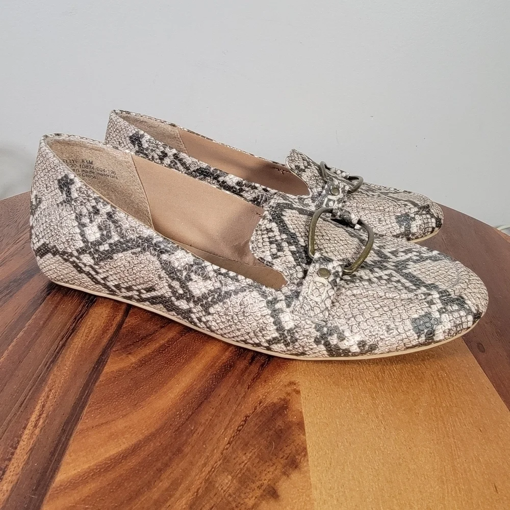 Baretraps Kellye Snakeskin Patterned Women's Loafers Size 8.5